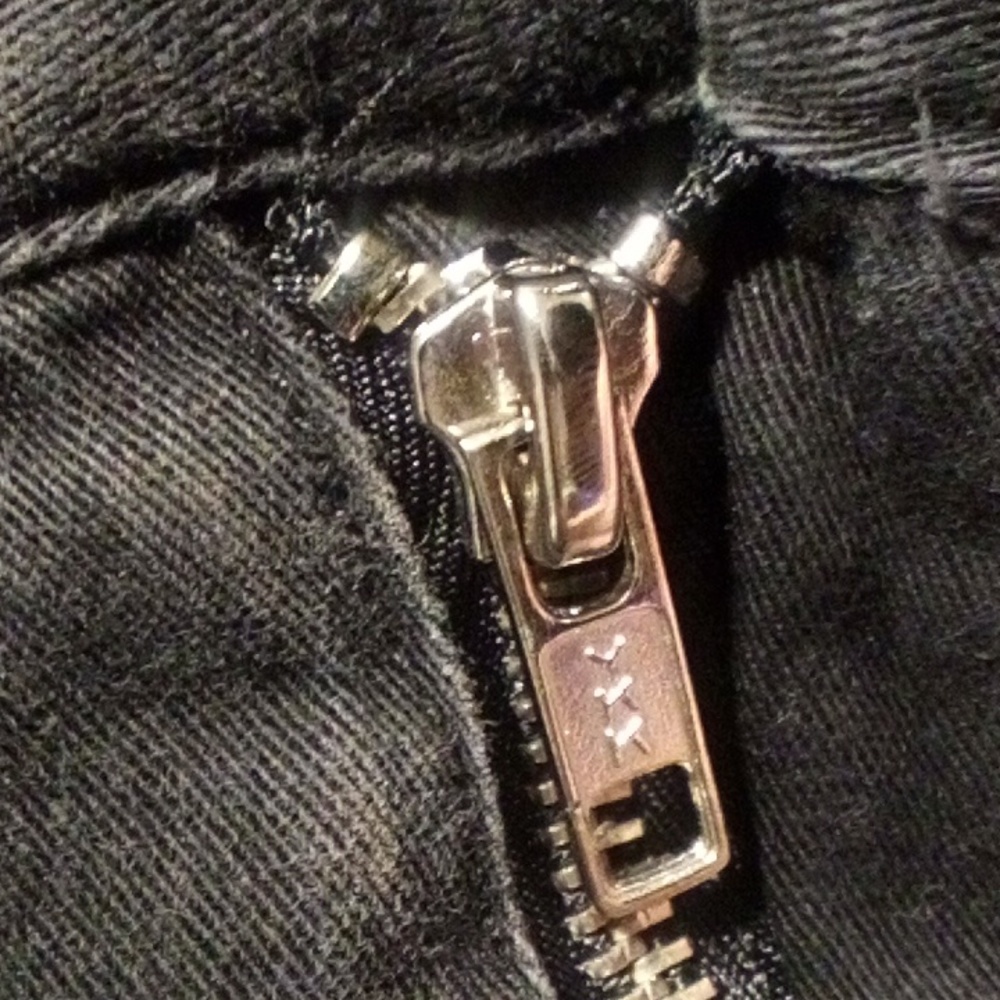 Vtg Tripp NYC Black Wide Leg Bondage Pants, DIY Vtg Band Patch "Good Charlotte" - Picture 10 of 10